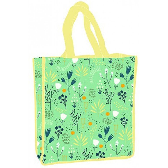 Virág Green shopping bag 34 cm