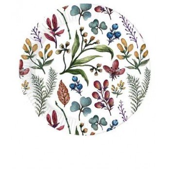 Herbs, Virág papírtányér 8 db-os 23 cm Herbs, Virág papírtányér 8 db-os 23 cm