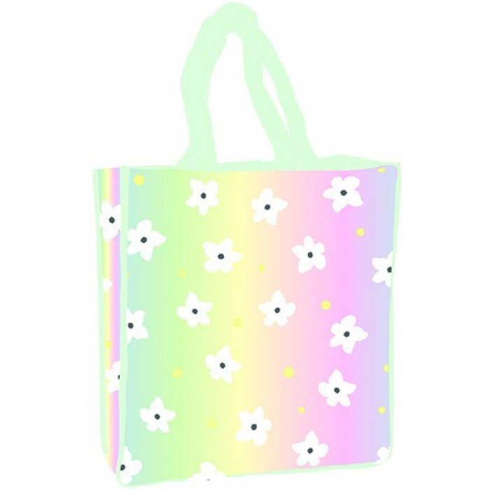 Virág White hologrammos shopping bag 34 cm