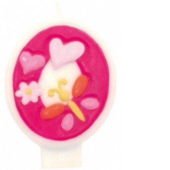 Virágos számgyertya 0-ás tortagyertya