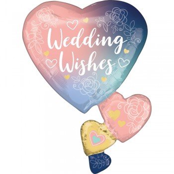 Wedding, Esküvő fólia lufi 76 cm Wedding, Esküvő fólia lufi 76 cm