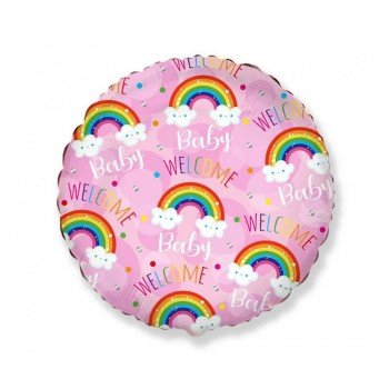Welcome Baby Pink fólia lufi 46 cm (WP) Welcome Baby Pink fólia lufi 46 cm (WP)
