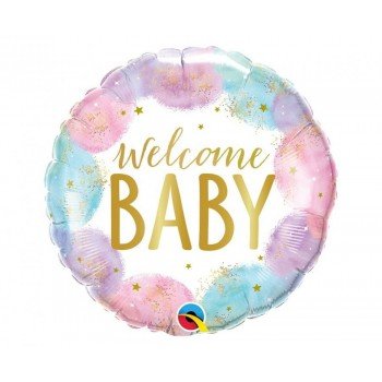 Welcome Baby Watercolor fólia lufi 46 cm Welcome Baby Watercolor fólia lufi 46 cm