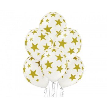 White Star, Csillagos léggömb, lufi szett 6 db-os 30 cm (12 inch) White Star, Csillagos léggömb, lufi szett 6 db-os 30 cm (12 inch)