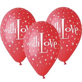 With Love léggömb, lufi 5 db-os 12 inch (30 cm) With Love léggömb, lufi 5 db-os 12 inch (30 cm)