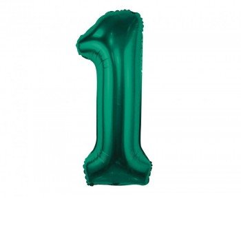 B&C Bottle Green, Zöld 1-es szám fólia lufi 85 cm B&C Bottle Green, Zöld 1-es szám fólia lufi 85 cm