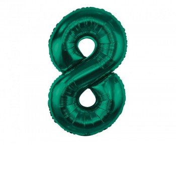 B&C Bottle Green, Zöld 8-as szám fólia lufi 85 cm B&C Bottle Green, Zöld 8-as szám fólia lufi 85 cm