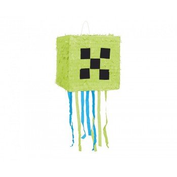Zöld Green Pixel pinata 28 cm