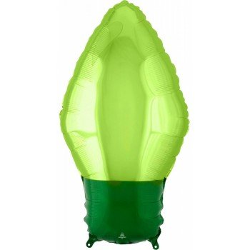 Zöld karácsony izzó Fólia lufi 55 cm Zöld karácsony izzó Fólia lufi 55 cm