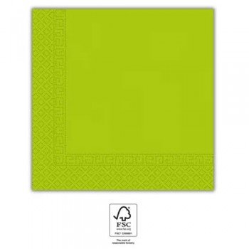 Unicolour Light Green, Zöld szalvéta 20 db-os 33x33 cm FSC Unicolour Light Green, Zöld szalvéta 20 db-os 33x33 cm FSC